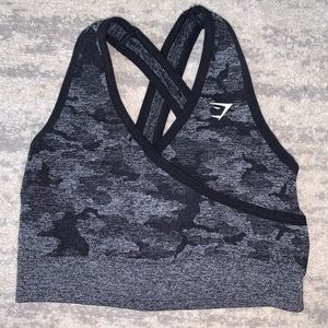 Gymshark Black Camo Sport Bra